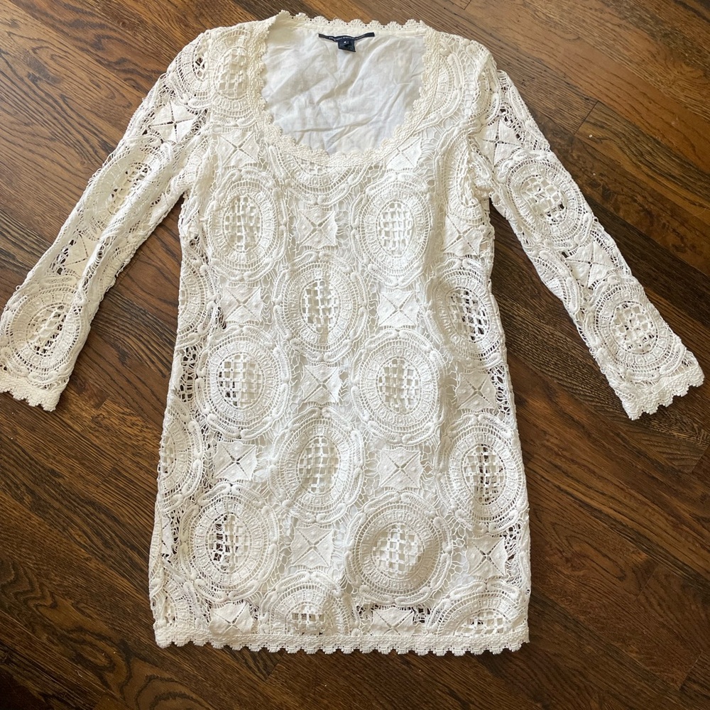 French Connection White Lace Dress 4